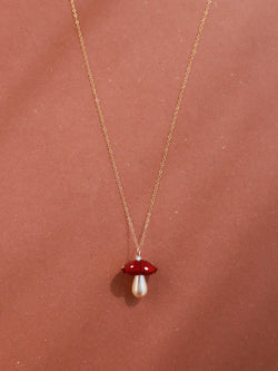 Shroom Necklace in Red