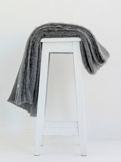 New Zealand Mohair Knee Rug - Slate