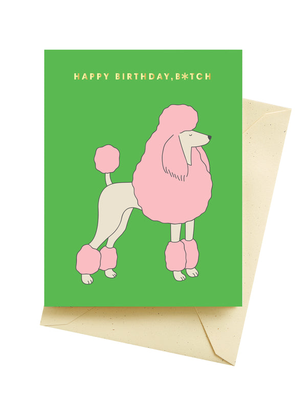 French Poodle Card