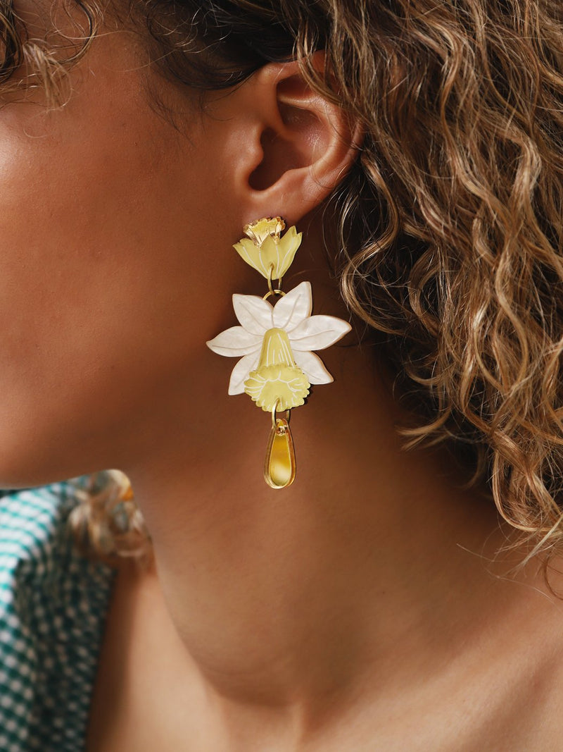 Daffodil Statement Earrings