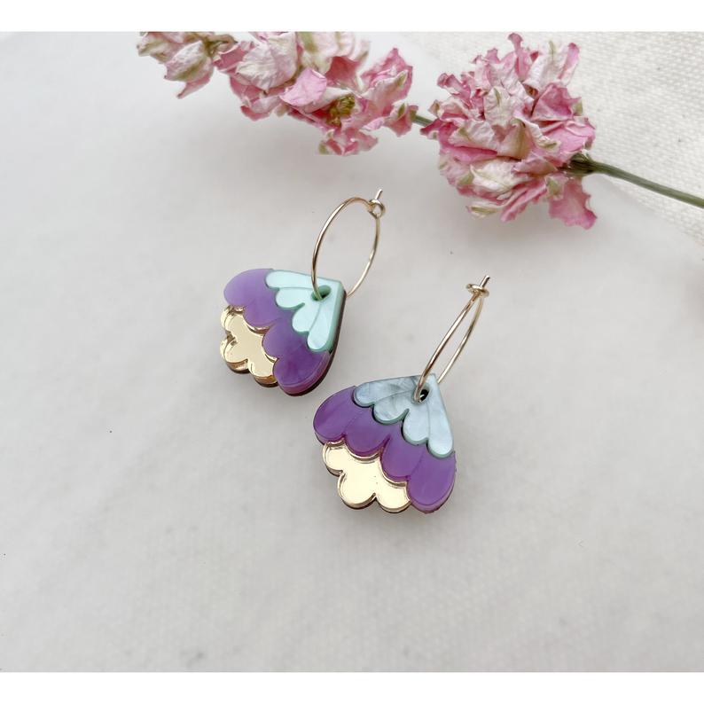 Crocus mini hoop earrings