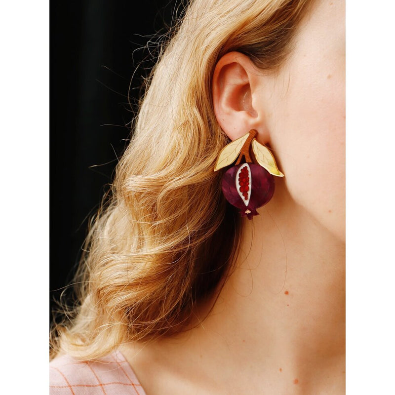 Pomegranate Statement Earrings