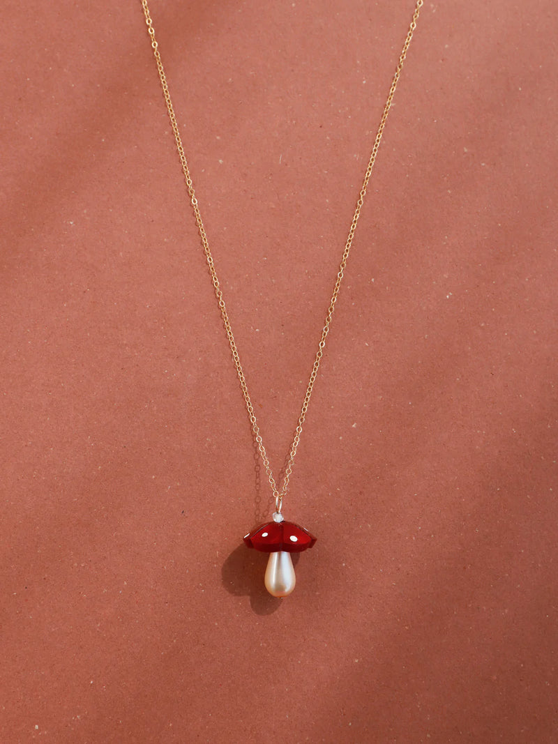 Shroom Necklace in Red